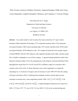 Plate-Tectonic Analysis of Shallow Seismicity: Apparent Boundary