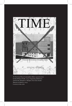 It`s Time from House for Josephine Baker