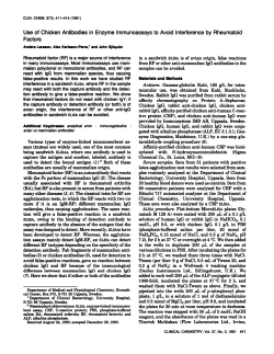 Use of Chicken Antibodies in Enzyme