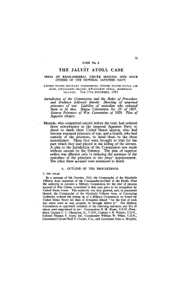 The Jaluit Atoll Case, Trial of Rear-Admiral Nisuke
