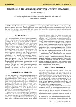 Trogloxeny in the Caucasian parsley frog