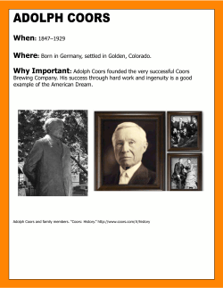 Adolph Coors - History Colorado