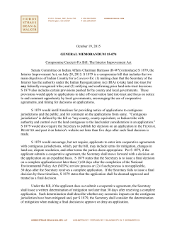 October 19, 2015 GENERAL MEMORANDUM 15