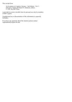 This excerpt from An Invitation to Cognitive Science