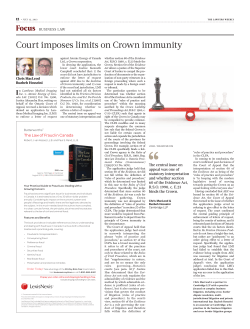 Court imposes limits on Crown immunity