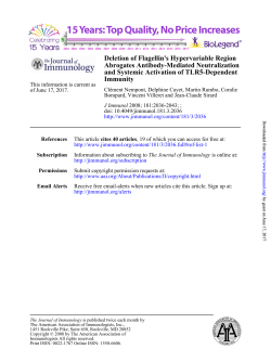 Immunity and Systemic Activation of TLR5