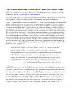 The Fellowship of Confessing Anglicans