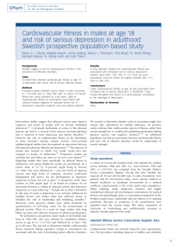 Cardiovascular fitness in males at age 18 and risk of serious