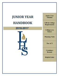 Junior Information Packet