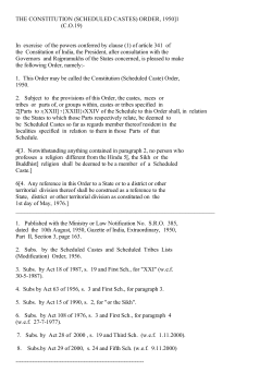 THE CONSTITUTION (SCHEDULED CASTES) ORDER, 1950]1