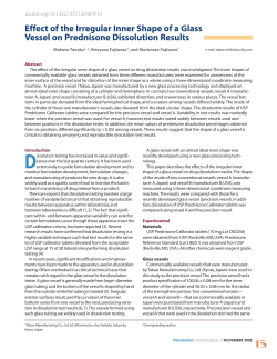 Effect of the Irregular Inner Shape of a Glass Vessel on Prednisone