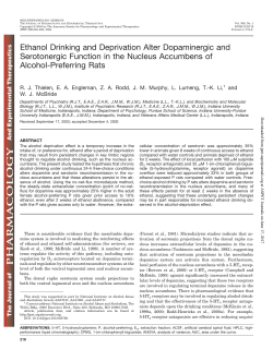 Ethanol Drinking and Deprivation Alter Dopaminergic and