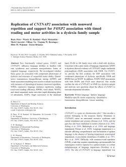 Replication of CNTNAP2 association with nonword repetition and