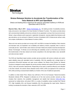 Stratus Releases Solution to Accelerate the Transformation of the