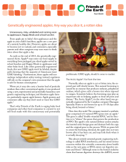 GMO apples Fact Sheet