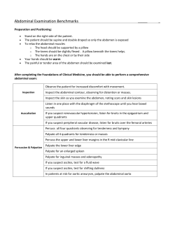 Abdominal Examination Benchmarks