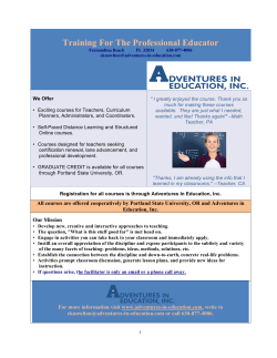 Course Catalog - Adventures In Education