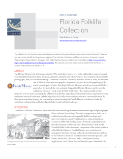 Florida Folklife Collection