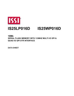 IS25LP016D, IS25WP016D - Integrated Silicon Solution Inc.