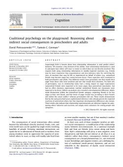 Coalitional psychology on the playground: Reasoning about indirect