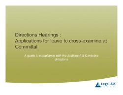 Directions Hearings - Legal Aid Queensland