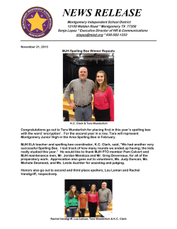 news release - Montgomery Independent School District