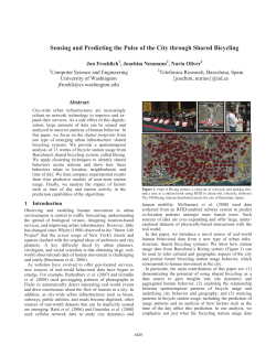 Sensing and Predicting the Pulse of the City through Shared