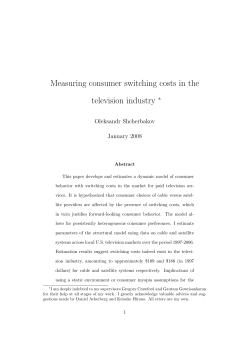 Measuring consumer switching costs in the television