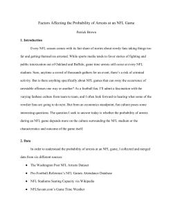 Factors Affecting the Probability of Arrests at an NFL Game