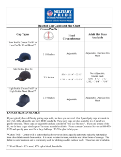 Baseball Cap Guide and Size Chart Cap Types Crown/Profile Head