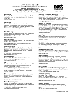 AACT Member Discounts