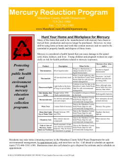 Mercury Reduction Program