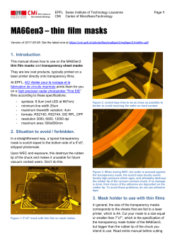 thin film masks - CMI