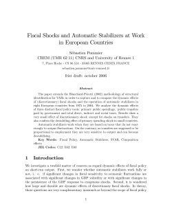 Fiscal Shocks and Automatic Stabilizers at Work in European