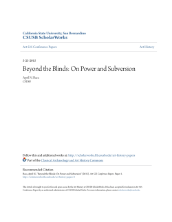 Beyond the Blinds: On Power and Subversion
