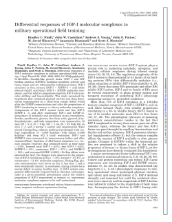 Differential responses of IGF-I molecular complexes to military