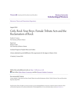 Female Tribute Acts and the Reclamation of Rock