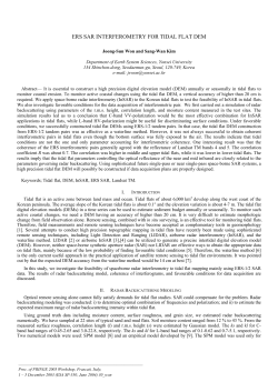 ERS SAR Interferometry for Tidal Flat DEMs