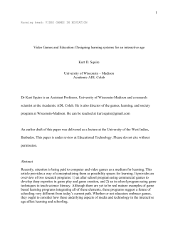 Designing learning systems for an interactive age