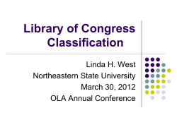 Library of Congress Classification