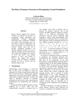 The Role of Sentence Structure in Recognizing Textual Entailment