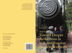 Toward Deeper Reductions in U.S. and Russian Nuclear Weapons