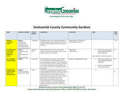 Snohomish County Community Gardens