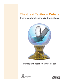 The Great Textbook Debate - National Association of College Stores