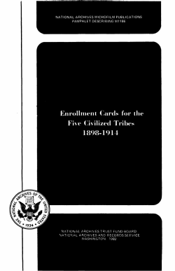 Enrollment Cards for the Five Civilized Tribes 1898-1914