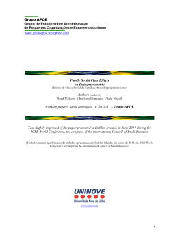 i www.grupoapoe.wordpress.com Family Social Class Effects on