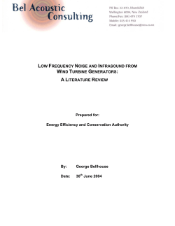 Low Frequency Noise and Infrasound From Wind Turbine