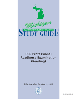 Reading - Michigan Test for Teacher Certification