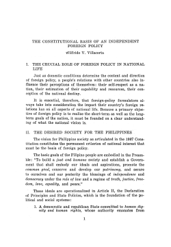 The constitutional basis of an Independent foreign policy