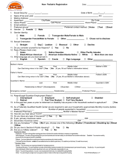 New Pediatric Patient Registration(English)